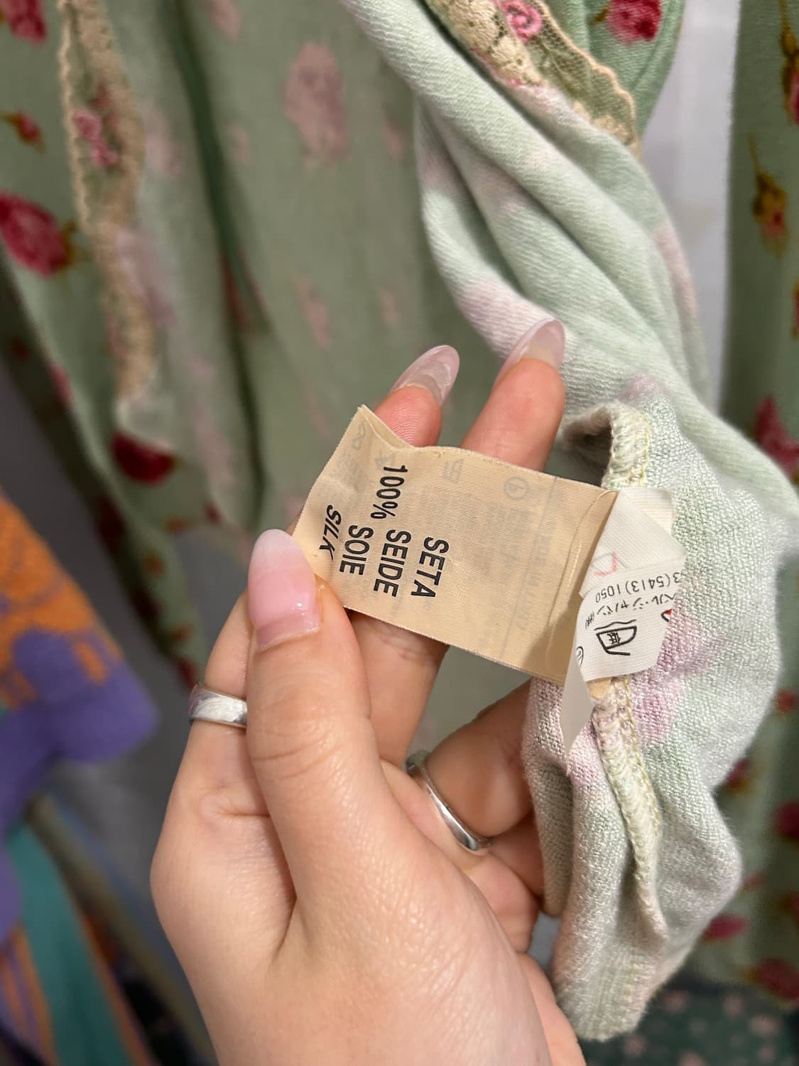 빈티지 가디건 실크100 안나 모리나리 상품이미지10