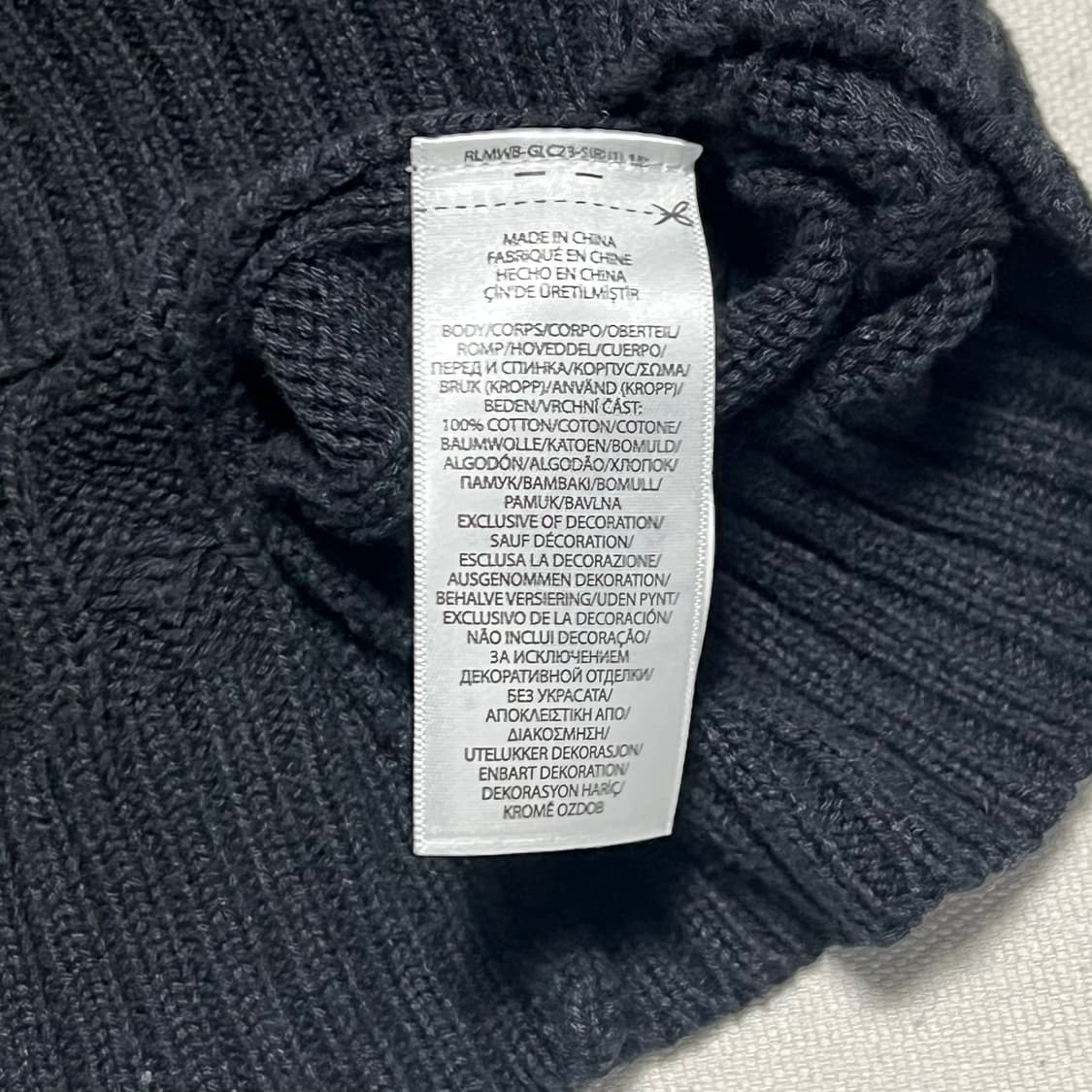 M 폴로랄프로렌 코튼 케이블 블랙 니트 상품이미지5