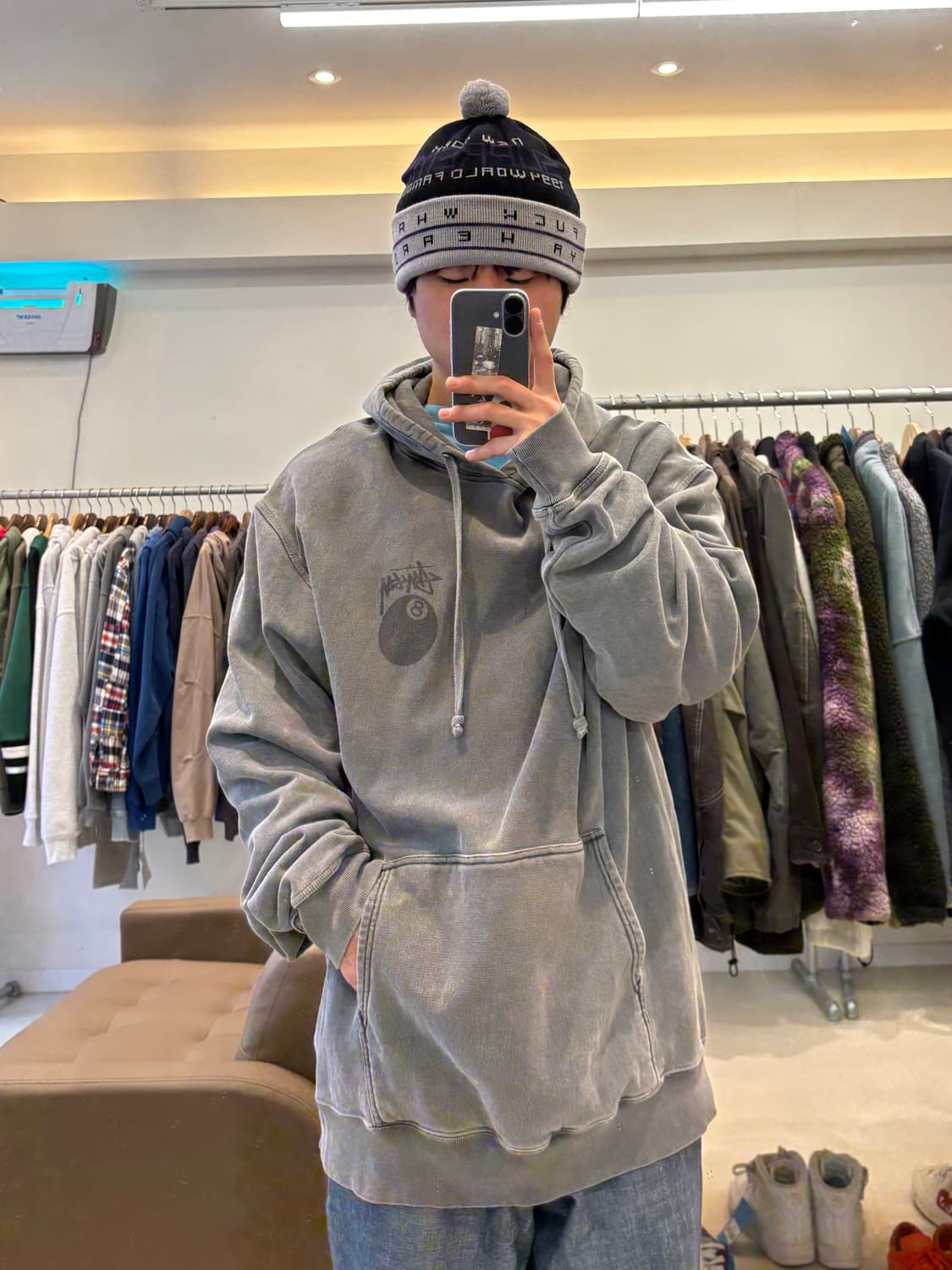 스투시 에잇볼 피그먼트 후드 상품이미지6