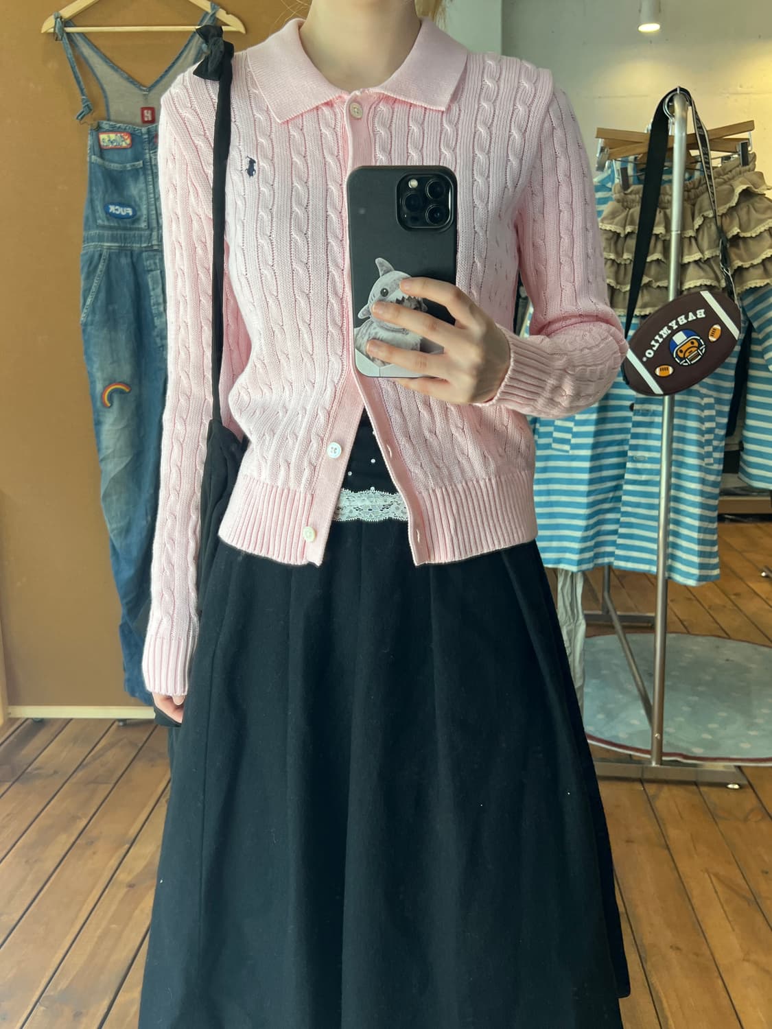 폴로 딸기우유 꼬임 니트  상품이미지1