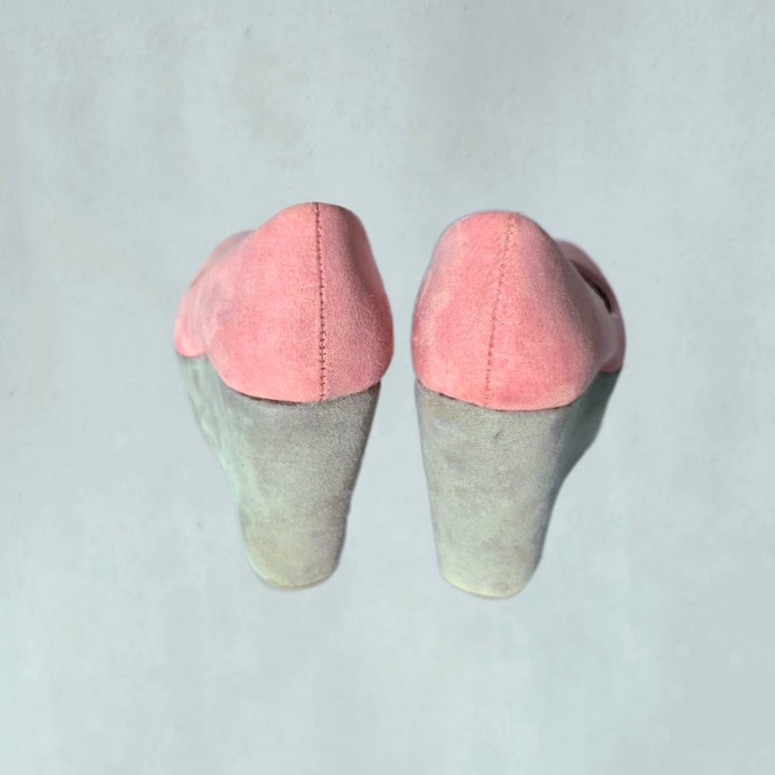 y2k Two-tone Suede-feel Chunky Wedges 상품이미지4