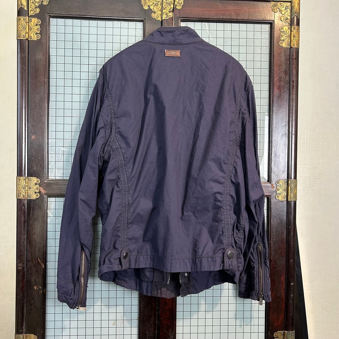 엠포리오 아르마니 버클 스트랩 코튼 블루종 상품이미지5