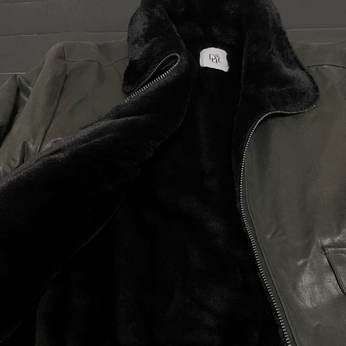 크롭 레더자켓 상품이미지2