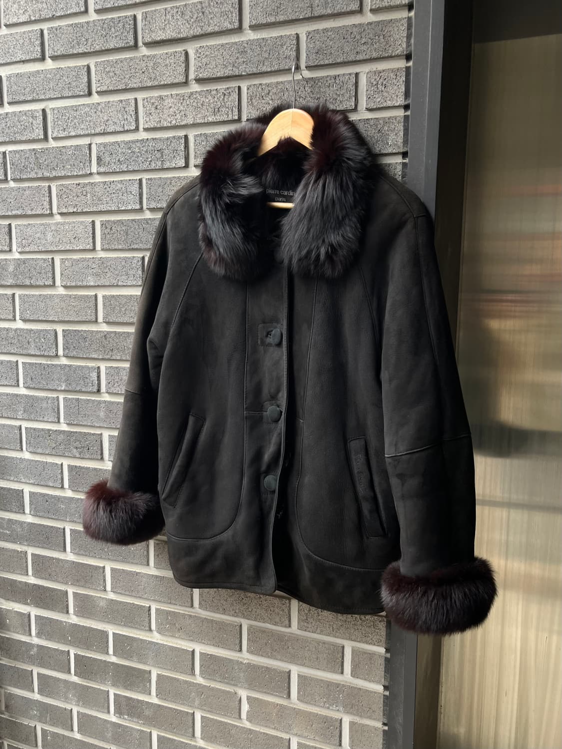 90s PIERRE CARDIN 피에르가르뎅 램스킨 자켓 상품이미지1