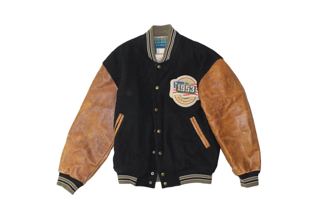 1990s USA O’NEILL 레더 바시티 자켓 상품이미지1