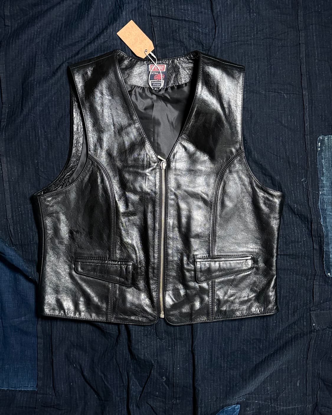 90-00‘s 아이웨이 카우하이드 베스트 XL 상품이미지1