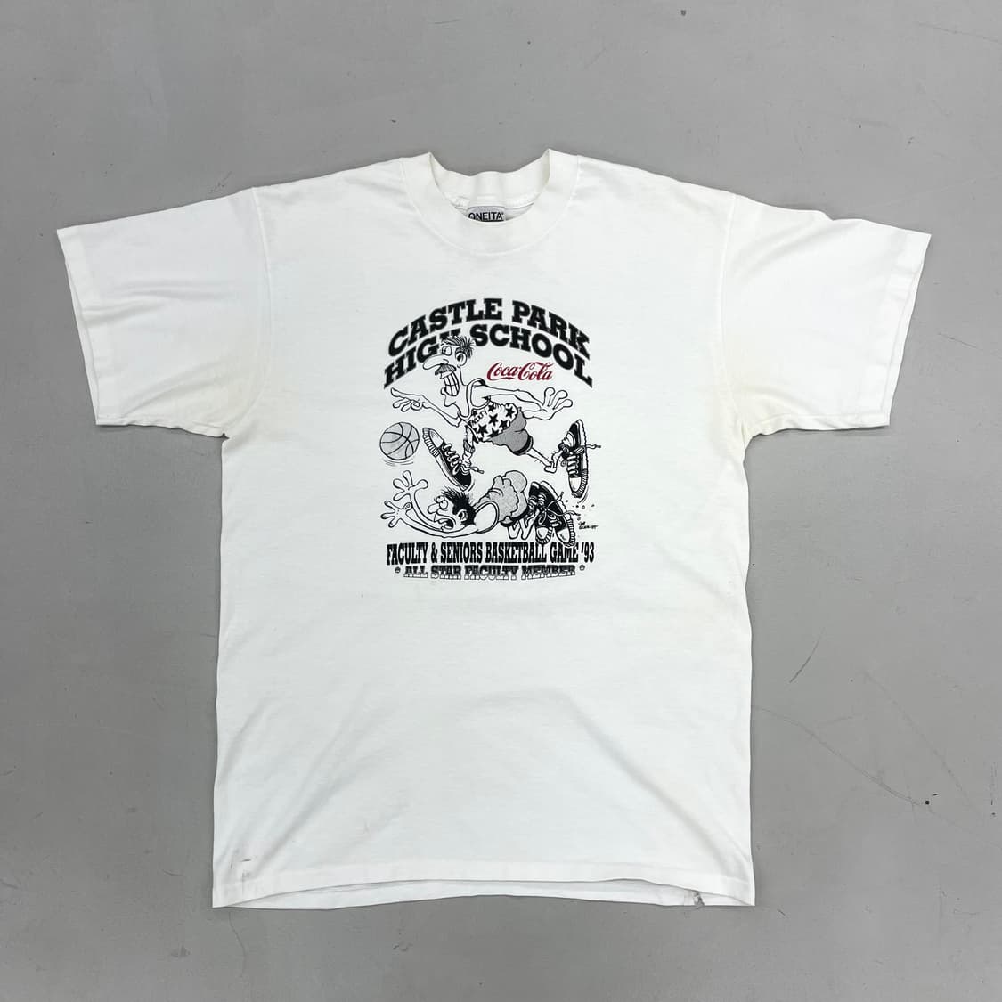 90s 싱글스티치 코카콜라 하이스쿨 올스타 베스킷볼 빈티지 반팔 티셔츠 상품이미지2