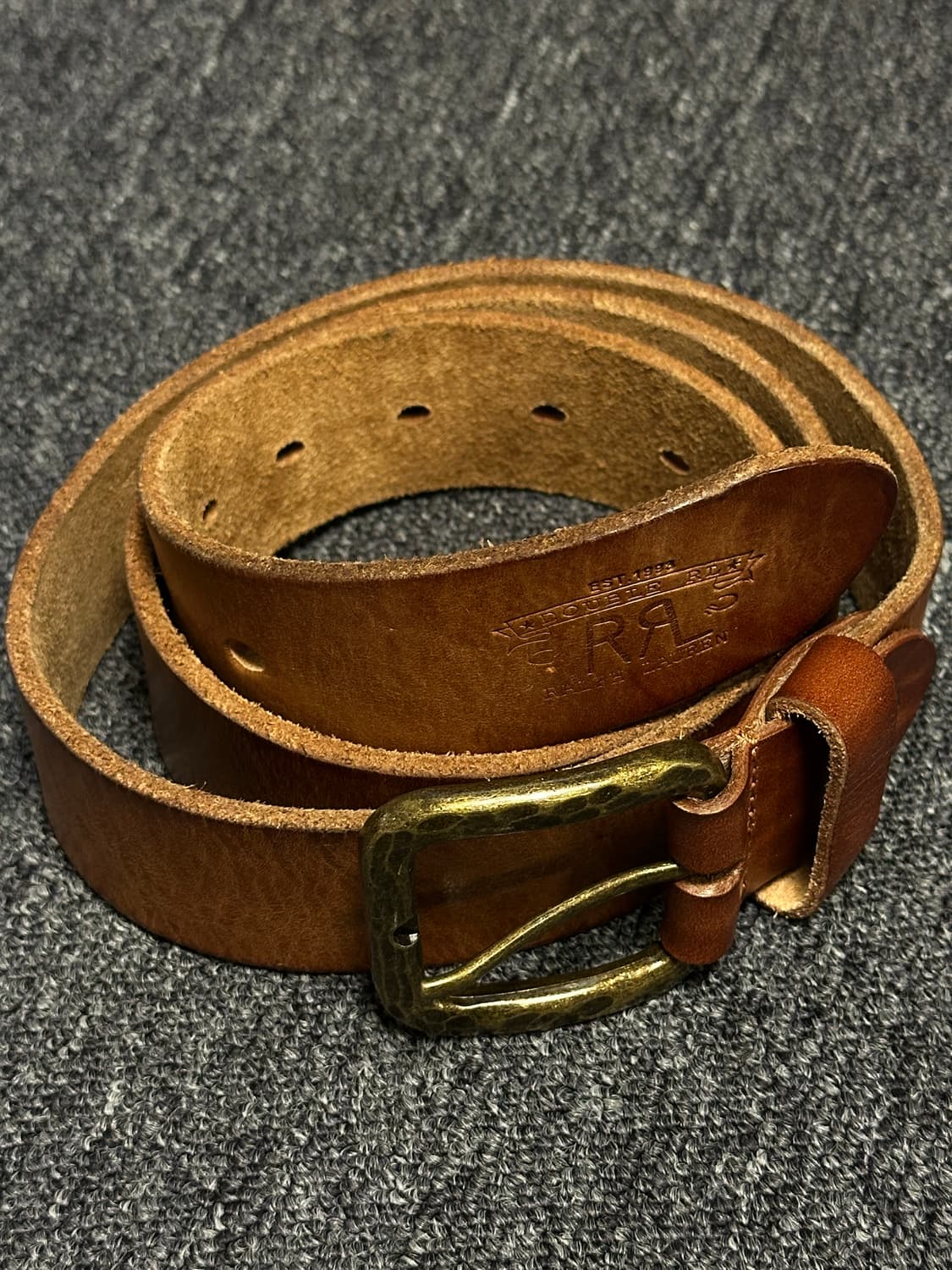 RRL(더블알엘) 레더 벨트 브라운 상품이미지1