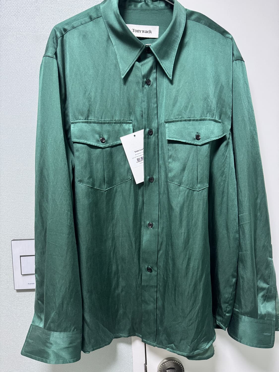 26ss 실크 그린셔츠 m 상품이미지3