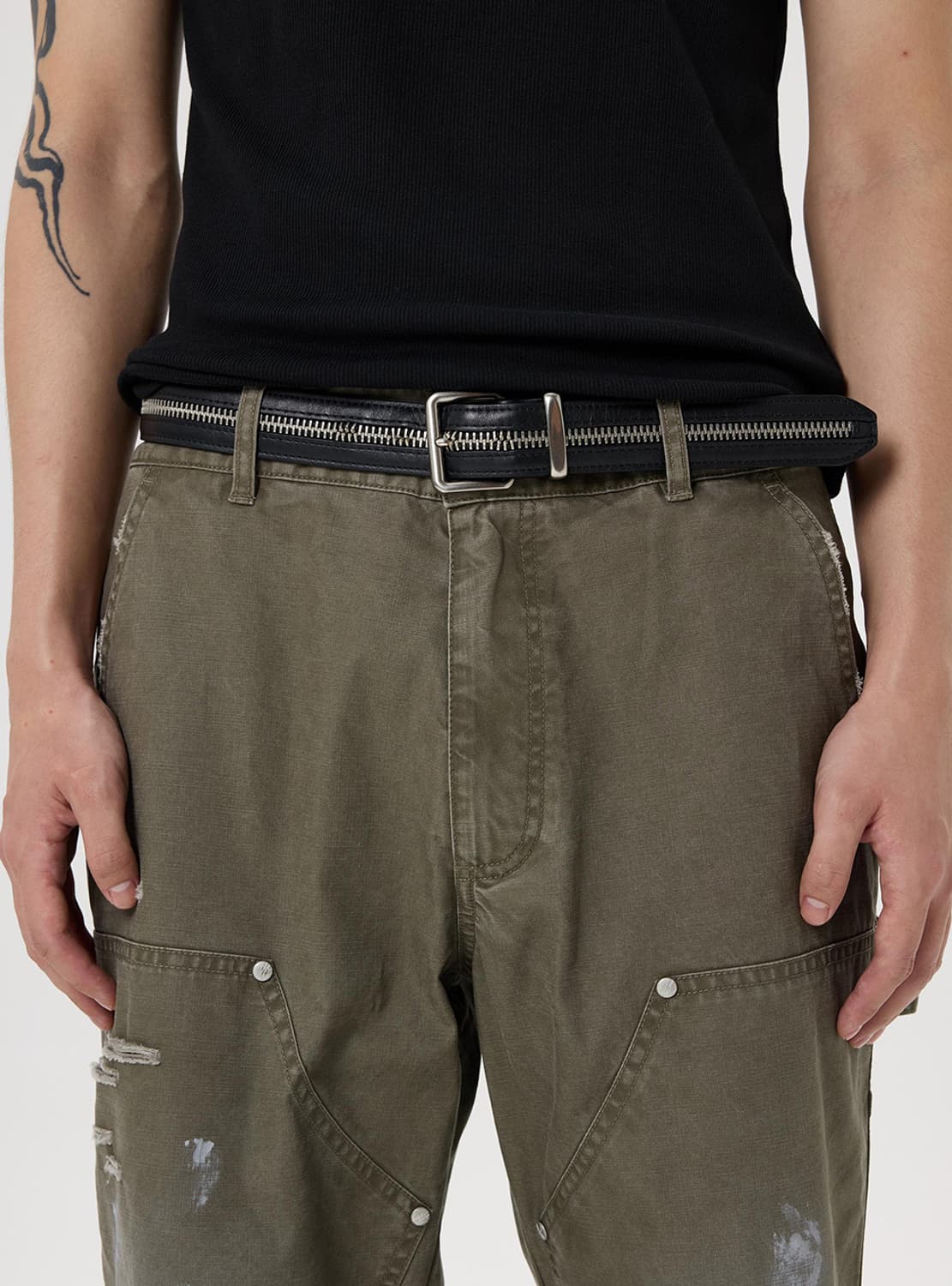 B.access leather zipper belt 상품이미지2
