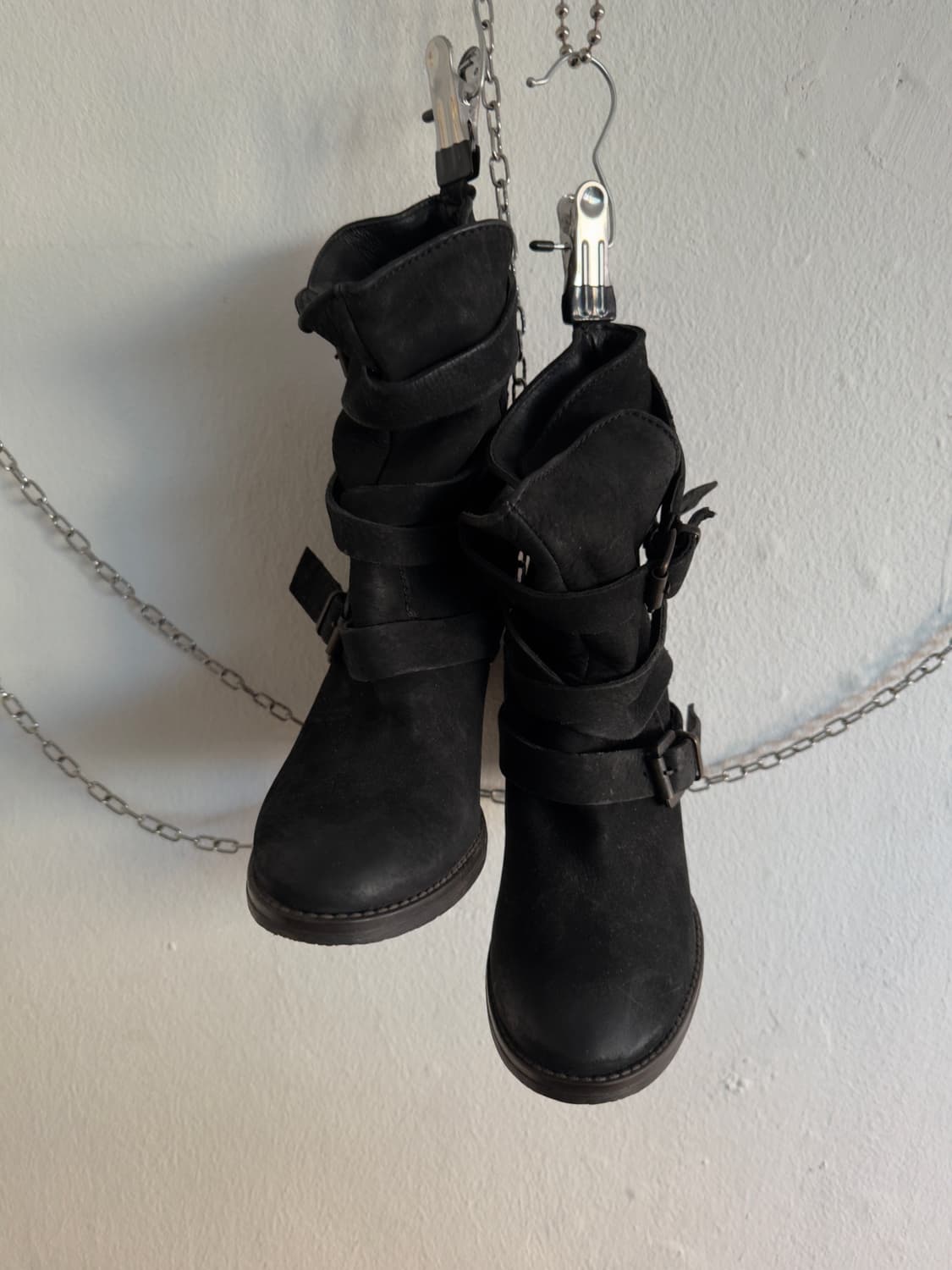 스티브 매든 아티저널 슈링크 레더 3버클 앵클부츠 상품이미지4