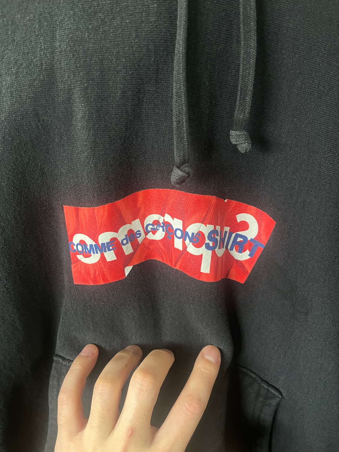 슈프림 꼼데가르송 후드 정품 XL 상품이미지2