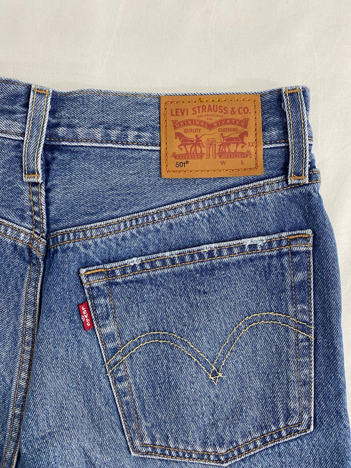 리바이스 501 우먼 핫팬츠 데님 size 25 상품이미지3