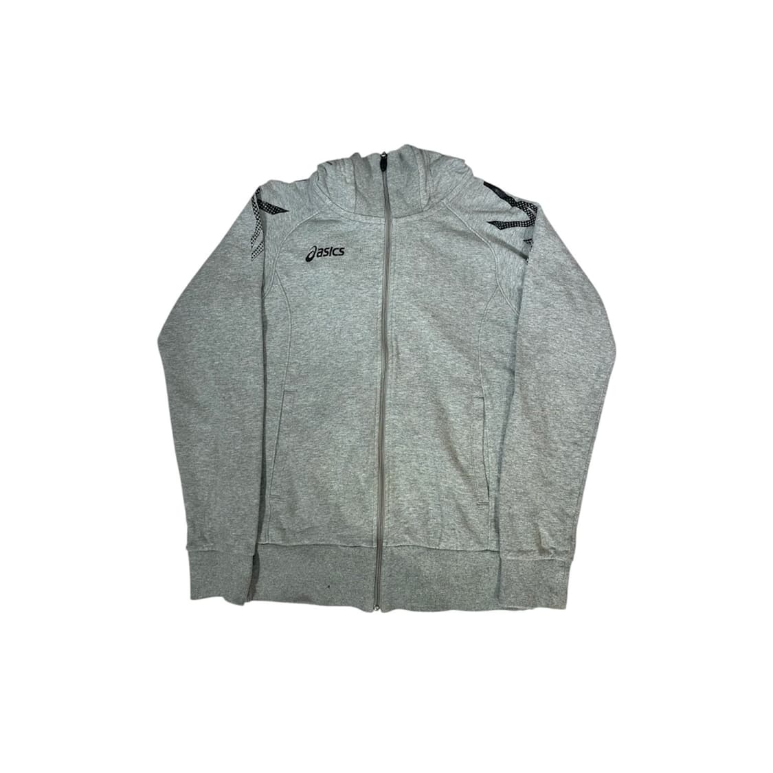 아식스 그레이 블랙 로고 후드집업 자켓 상품이미지5