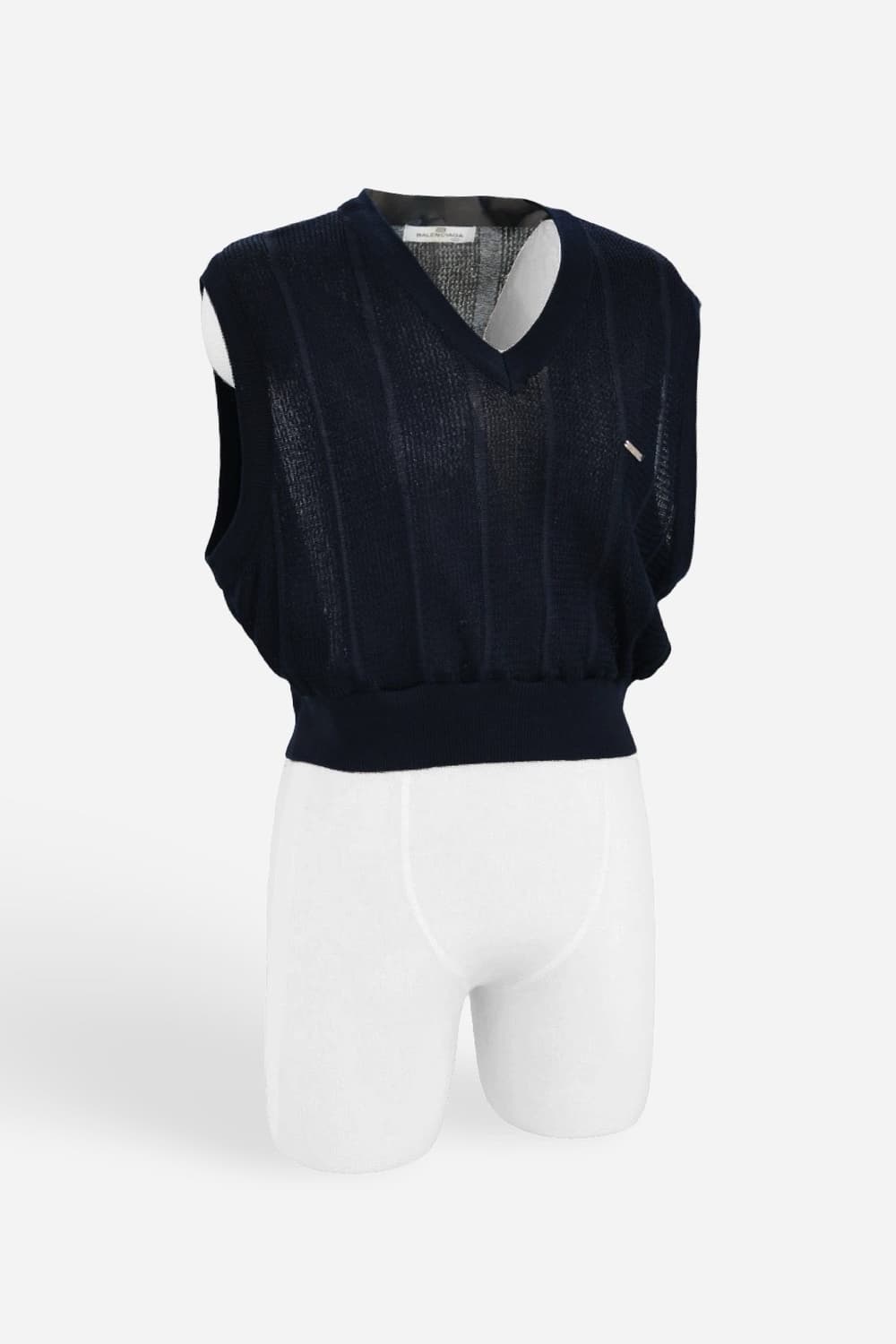 Balenciaga Black Sheer Knit Crop Vest 상품이미지2