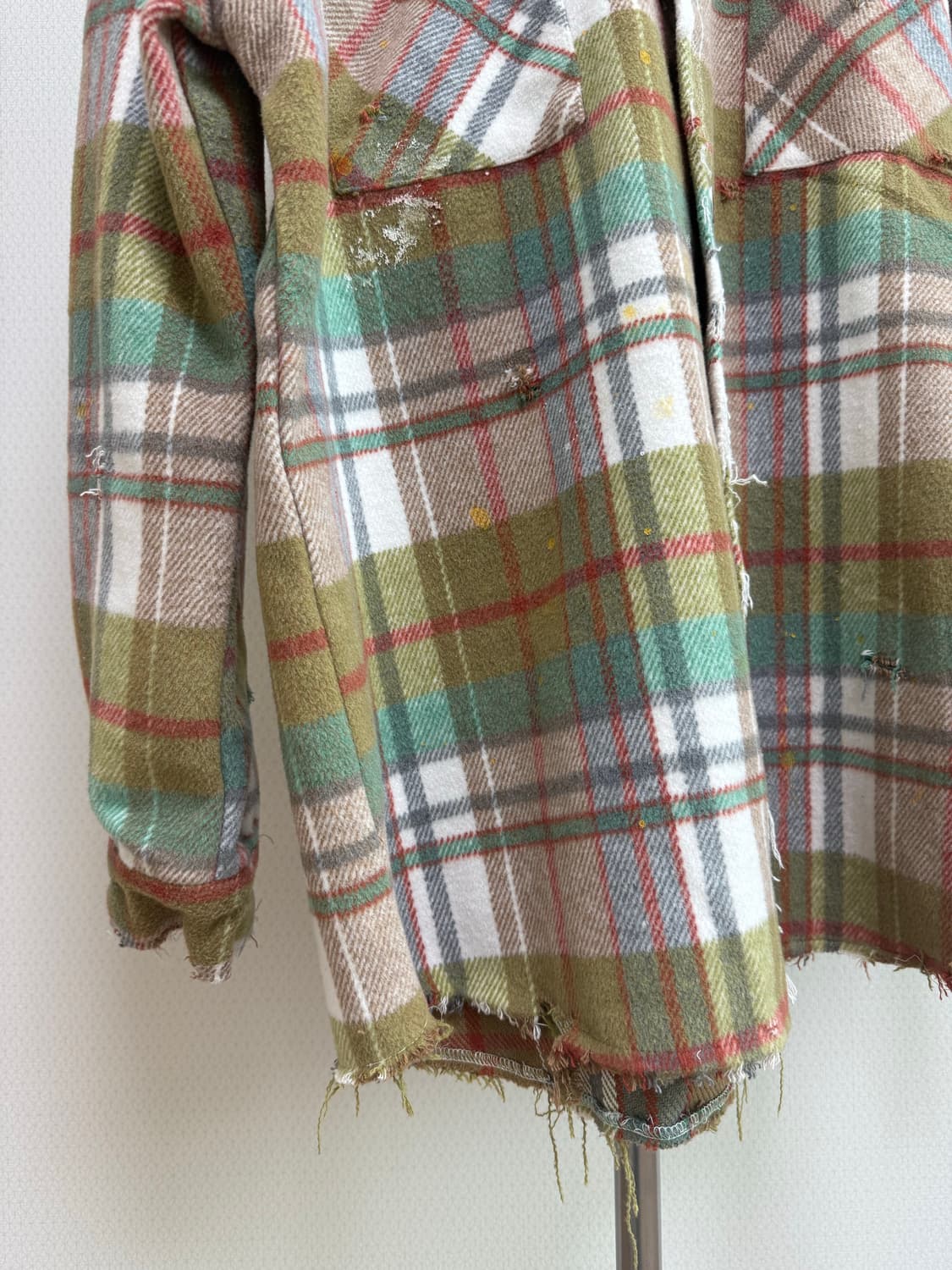 빈티지 디스트레스드 체크 셔츠 상품이미지4