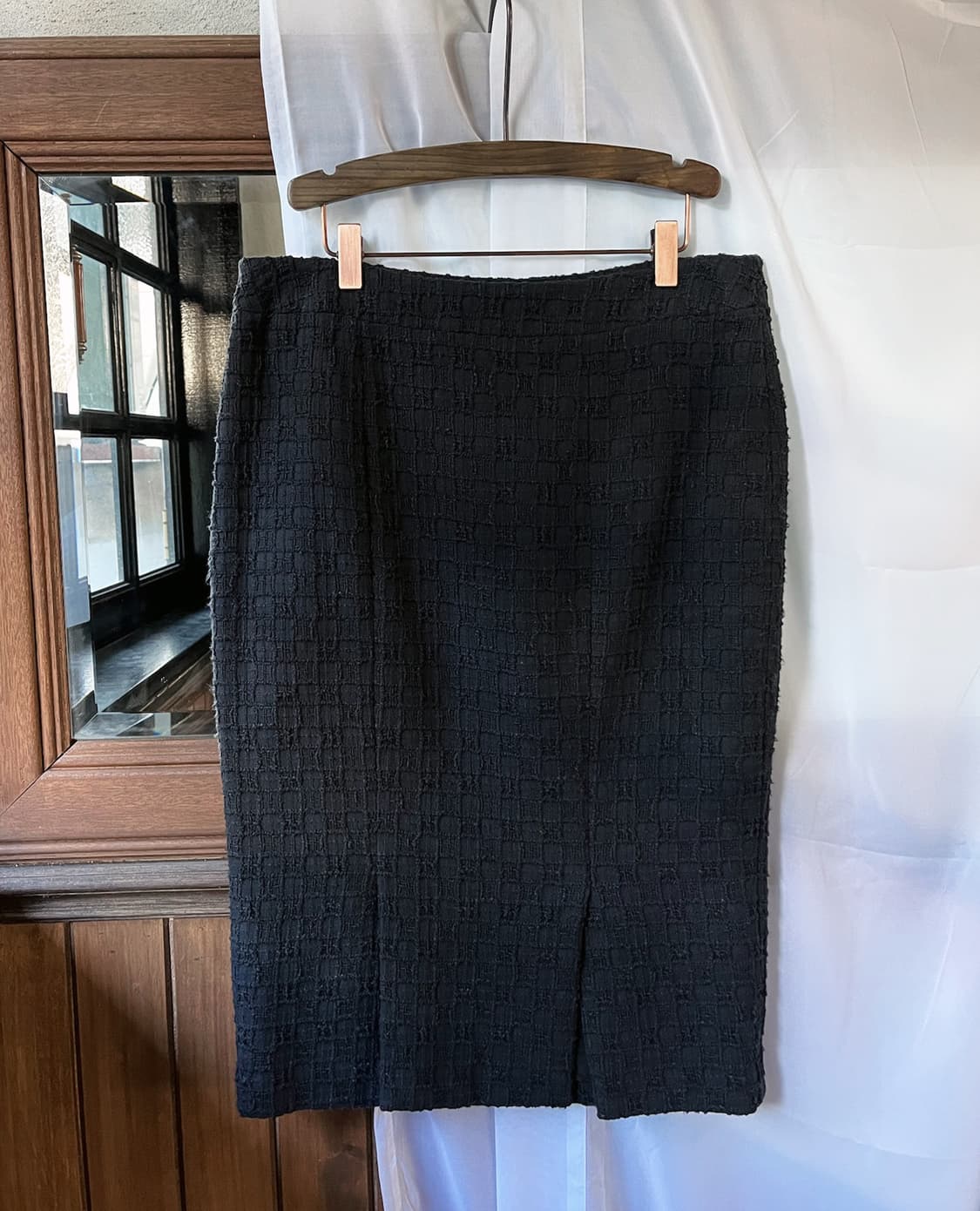 SALVATORE FERRAGAMO black tweed midi ski 상품이미지6