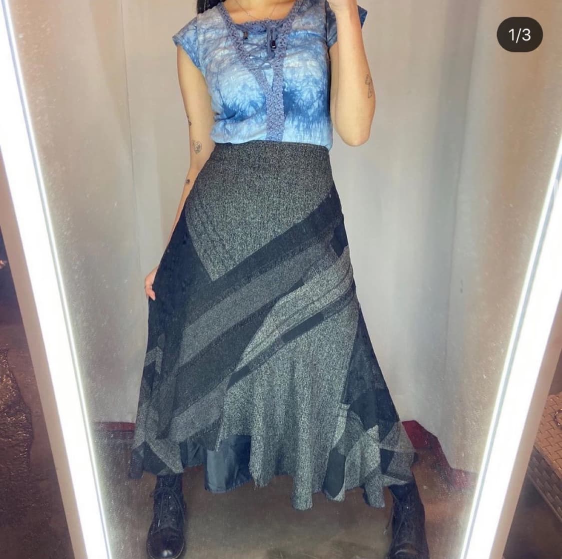 빈브로 빈티지 오리엔탈 그런지 롱스커트 상품이미지1