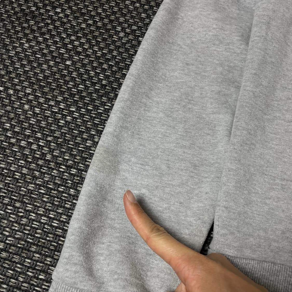 지프 그레이 기모 로고 후드집업 M 상품이미지6