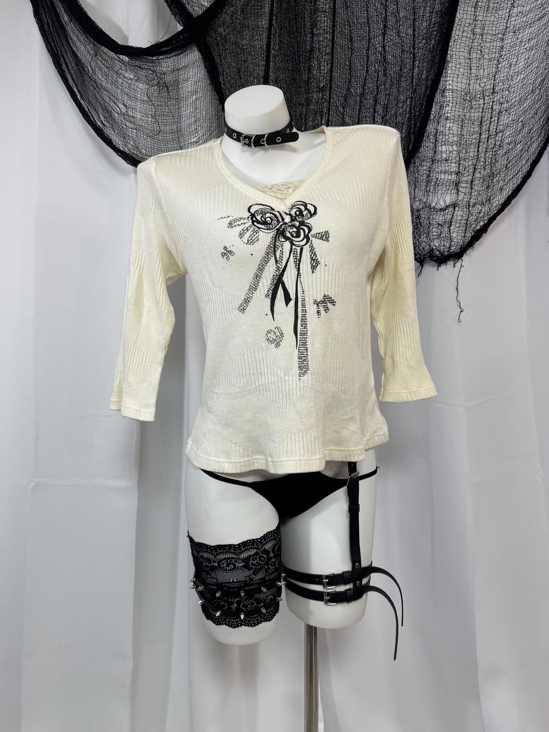 printing lace knit 상품이미지1