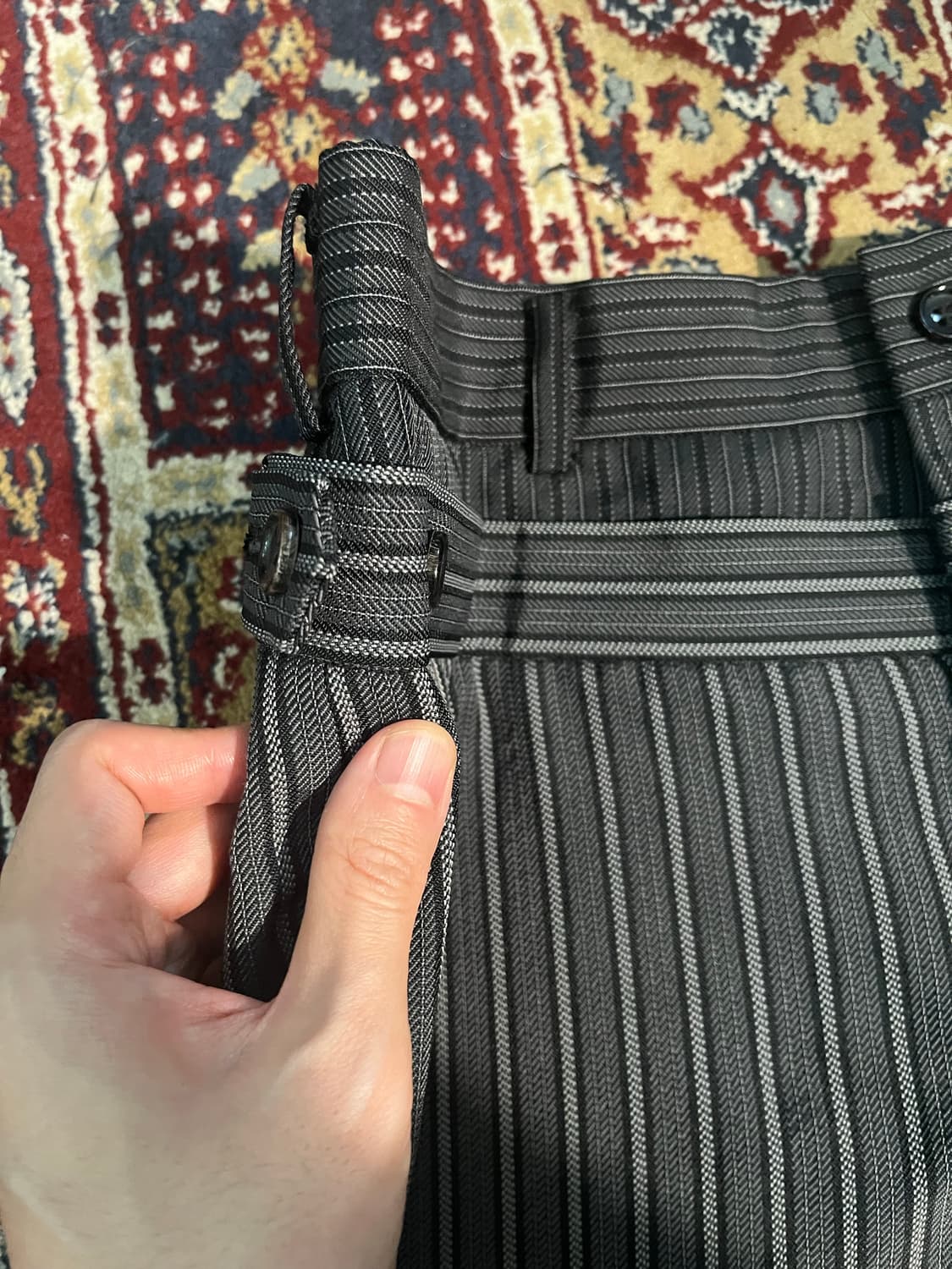 comme des garcons homme plus 도킹 스트라이프 팬츠 상품이미지4