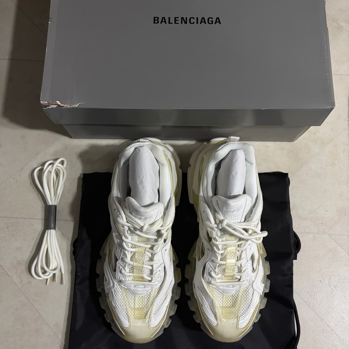 [새상품]발렌시아가 트랙2 클리어솔 화이트 270,275,280 상품이미지1