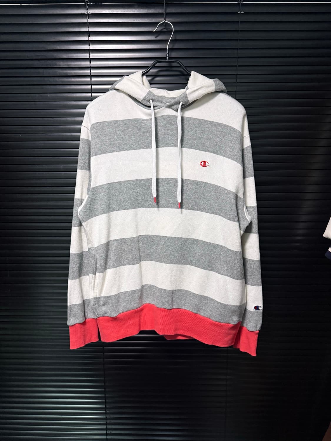 챔피온 스트라이프 스웻 후드 후디 핫 핑크 M 95 스투시 슈프림 디네댓 상품이미지3