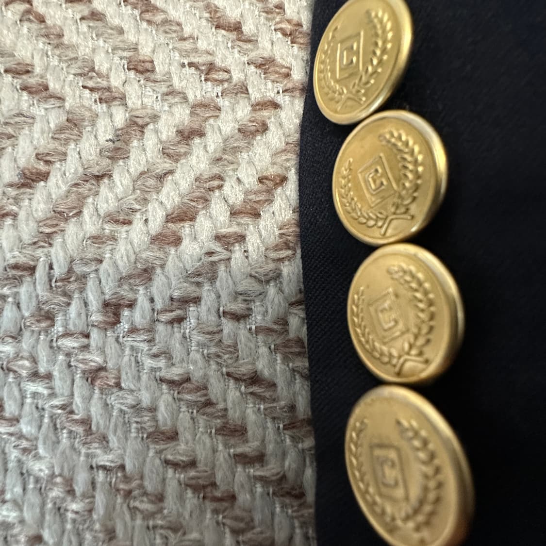 CHAPS RALPH LAUREN gold button blazer 상품이미지3