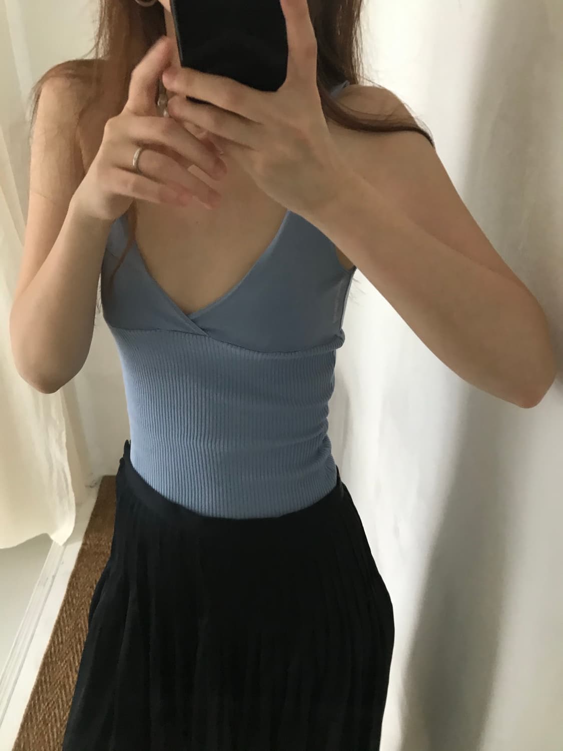 che knitted ribbed top 상품이미지2