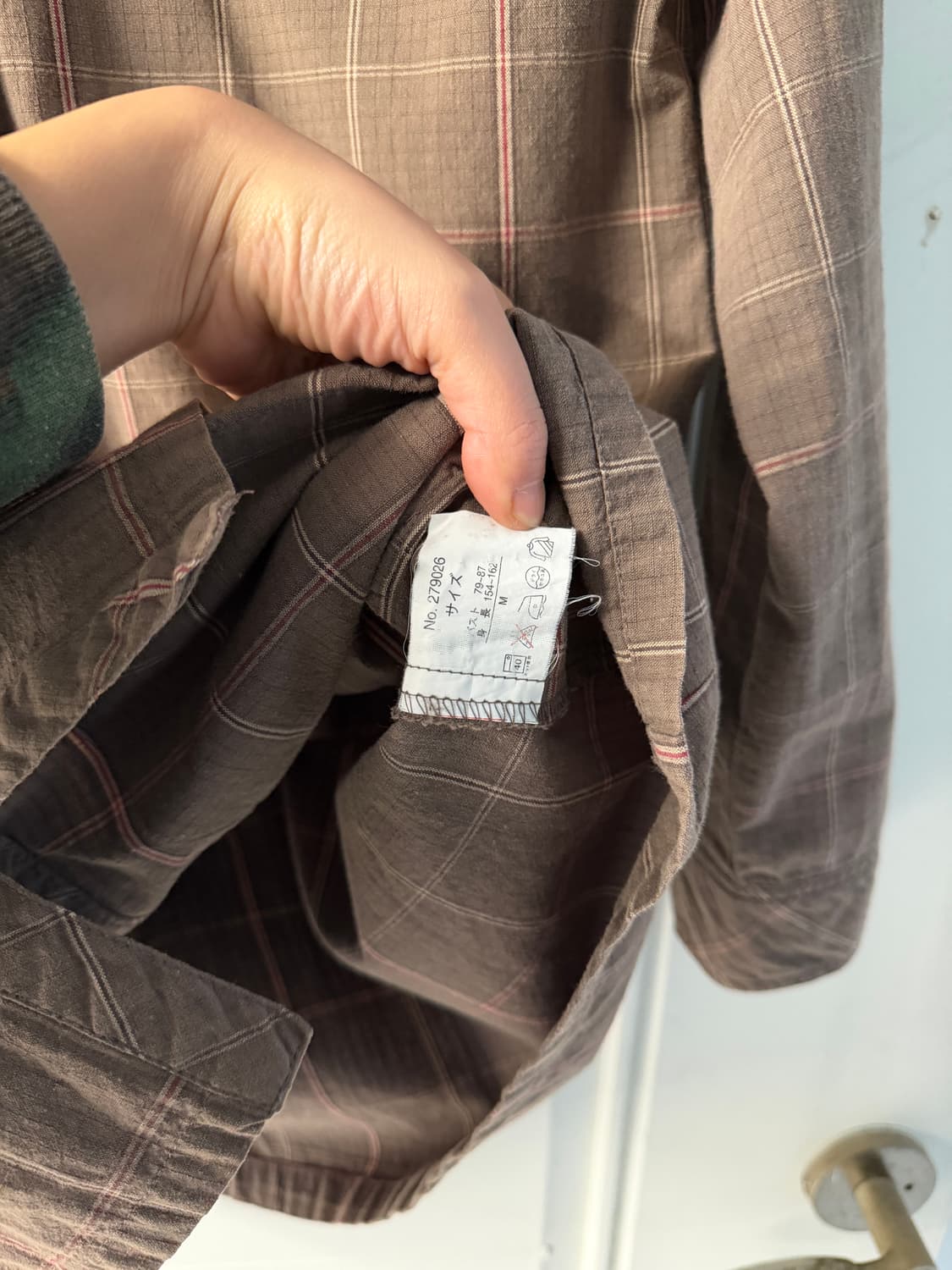 일본빈티지 모리 체크 브라운 야상 자켓 상품이미지9