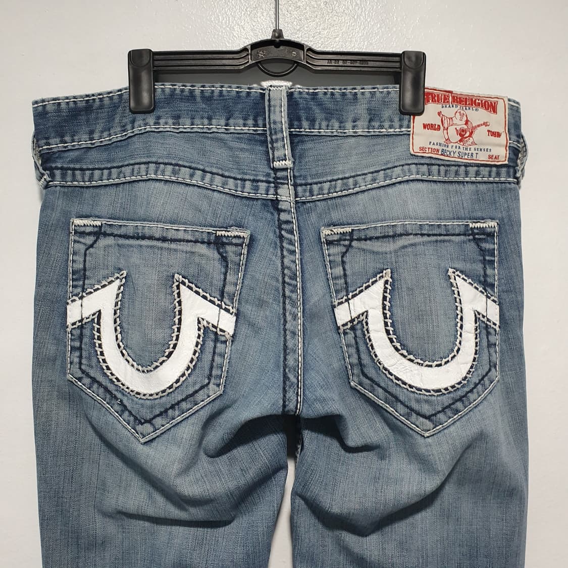 34인치) 트루릴리전 USA 베키 슈퍼 티 U 스티치 데님 팬츠 연청 상품이미지8