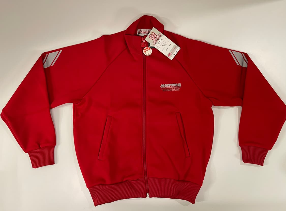 아식스 미스터 데포르테 90s 올드 트랙탑 져지 자켓 1990 레드 상품이미지1