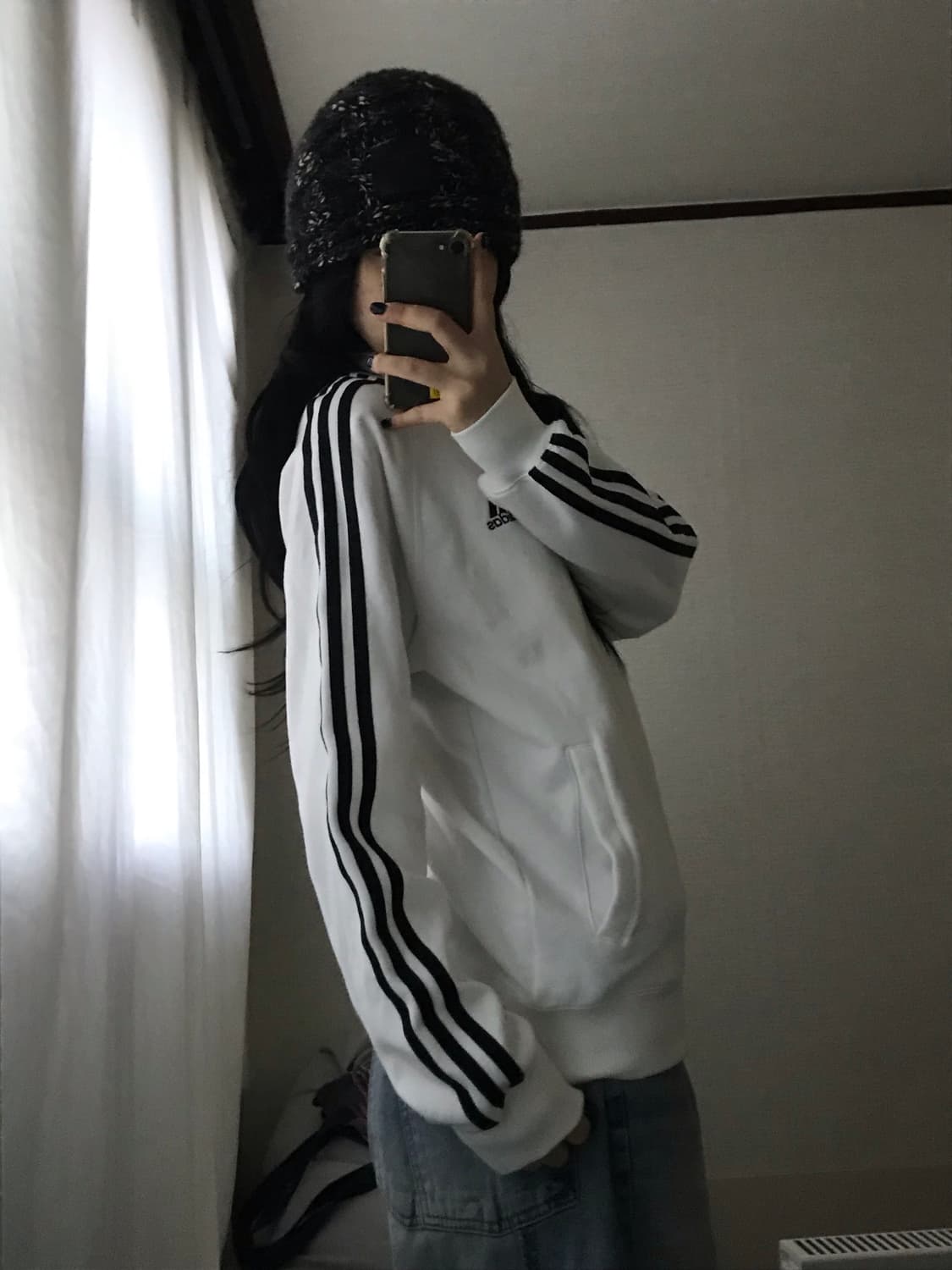 아디다스 흰검 면집업 상품이미지5