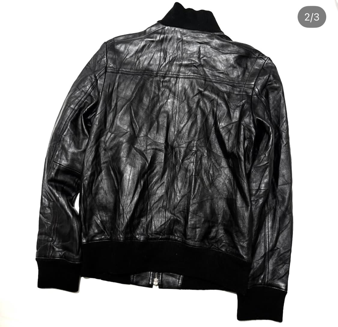 And A - 하이넥 레더 자켓 상품이미지2