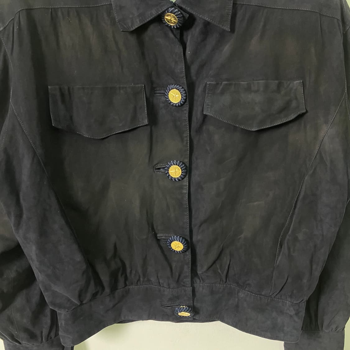 VTG 빈티지 블랙 스웨이드 크롭 자켓 44 상품이미지5