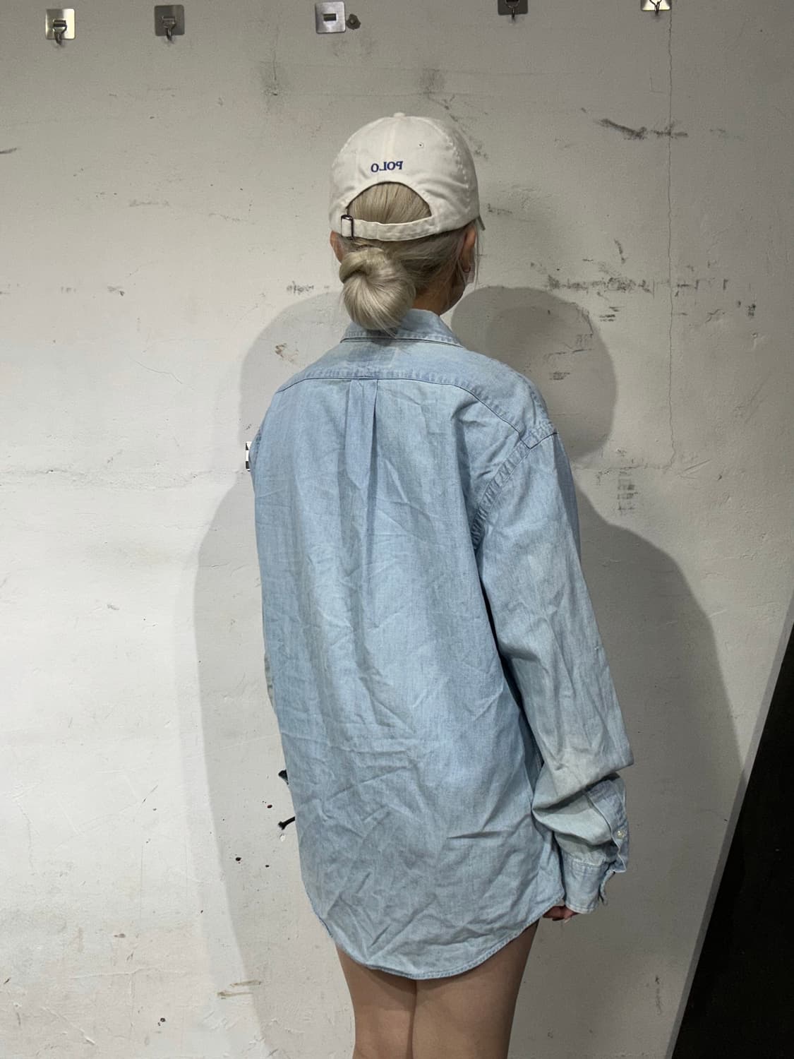 폴로 랄프 로렌 데님 커스텀핏 청 셔츠 L 상품이미지3