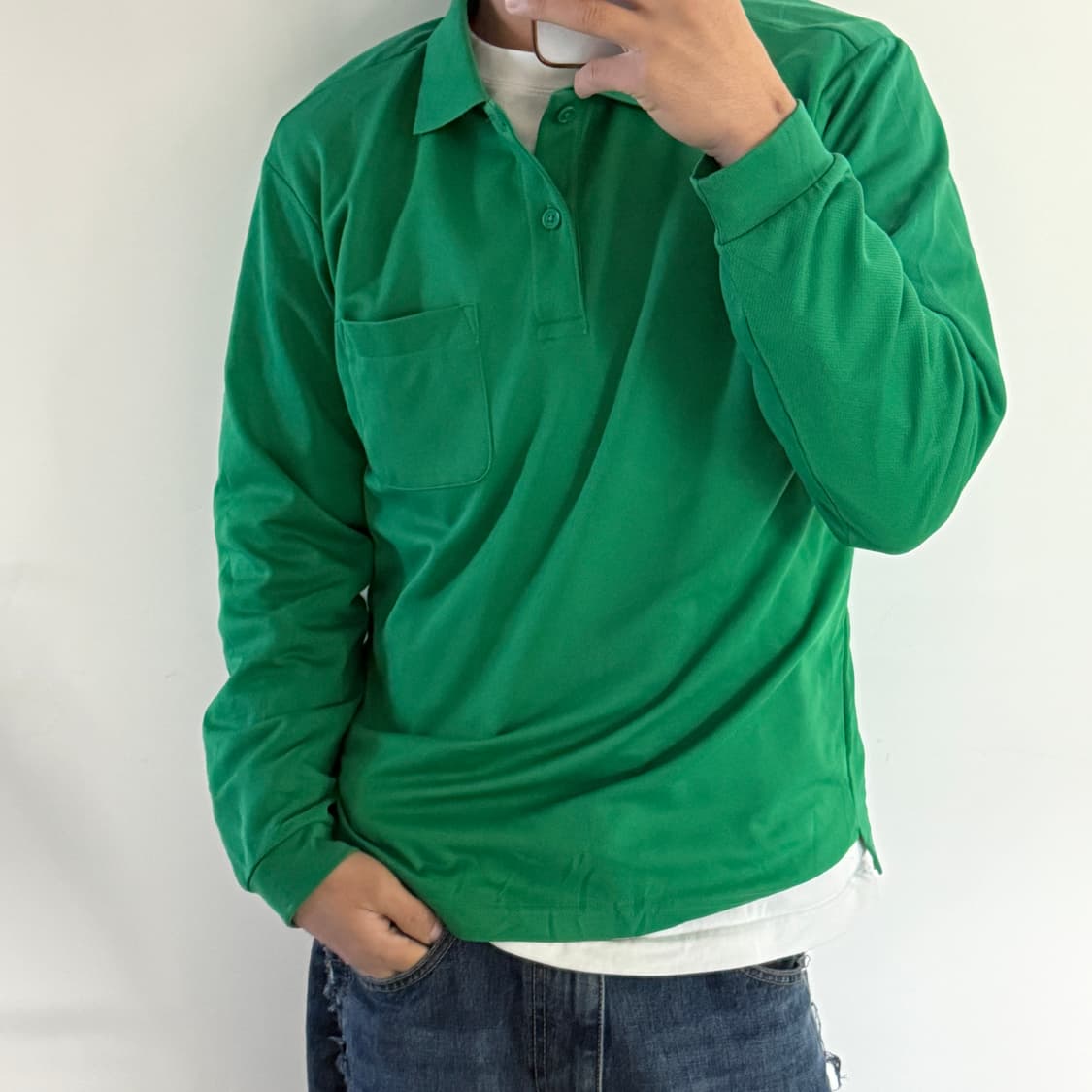 GILDAN 카라 긴팔티셔츠 상품이미지1