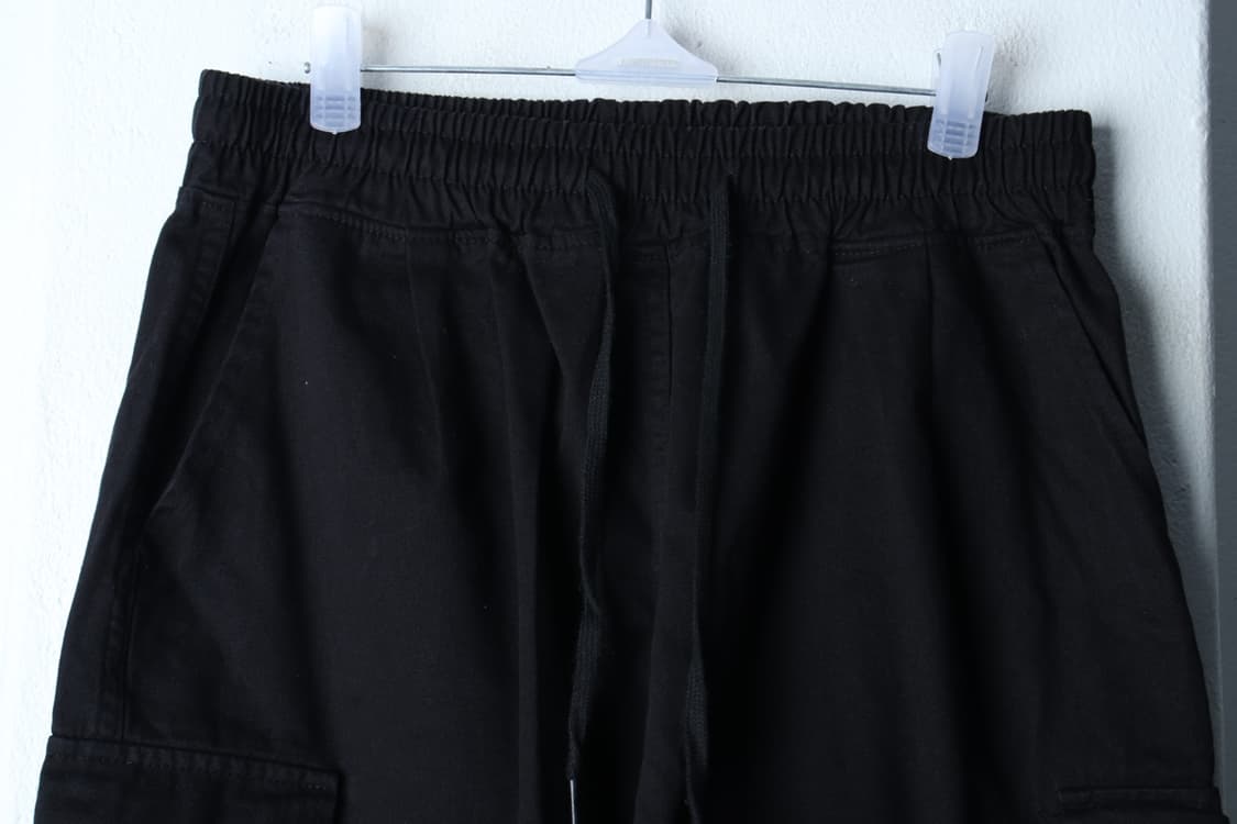 (M-L) 브랜드빈티지 반바지 팬츠 카고 밴딩 블랙 올드스쿨-P9870 상품이미지3