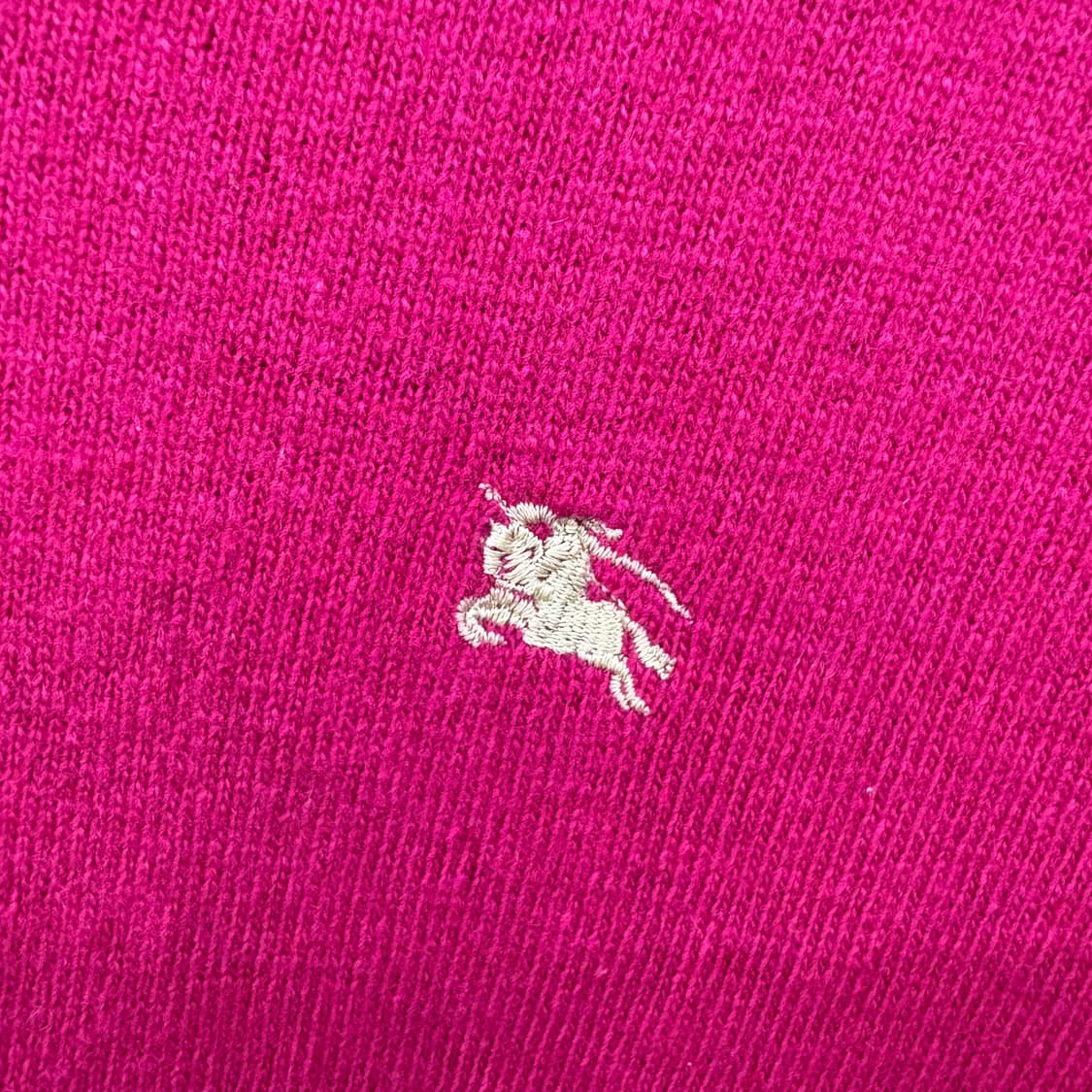 버버리 브이넥 니트 핑크색 여/M 상품이미지3