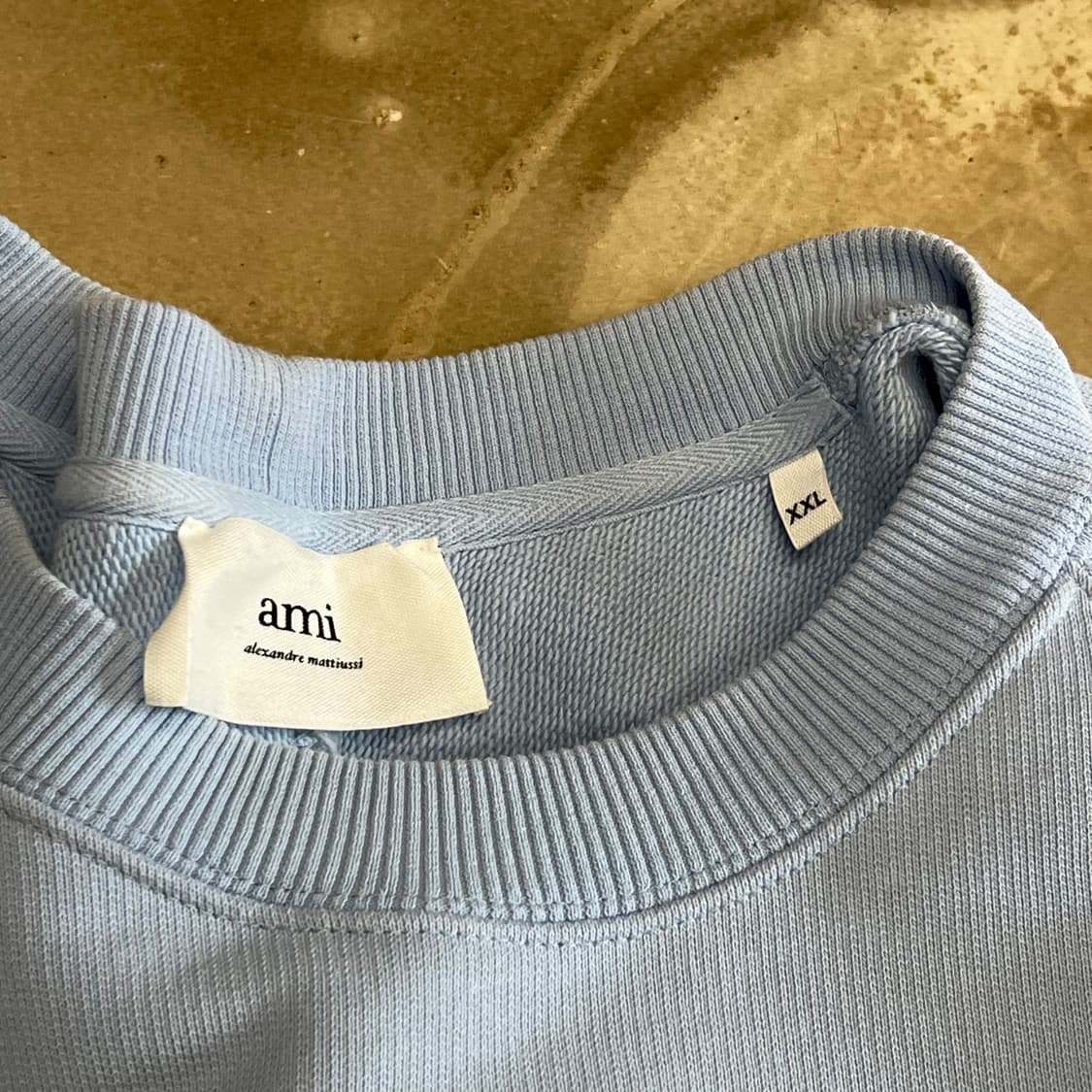 XXL 아미 빅로고 스카이블루 코튼 맨투맨 상품이미지4