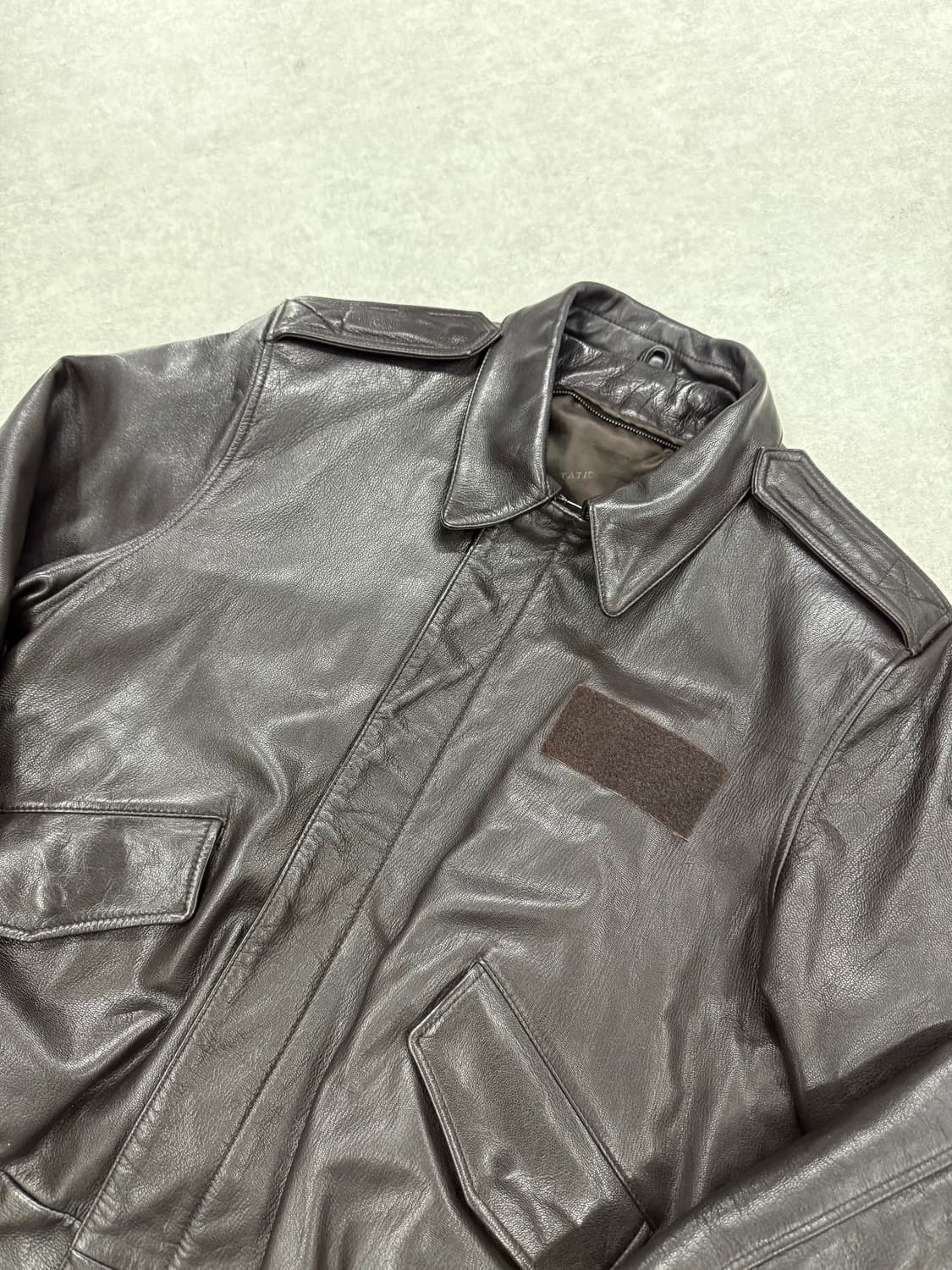 CWU 레더자켓 다크브라운 상품이미지2