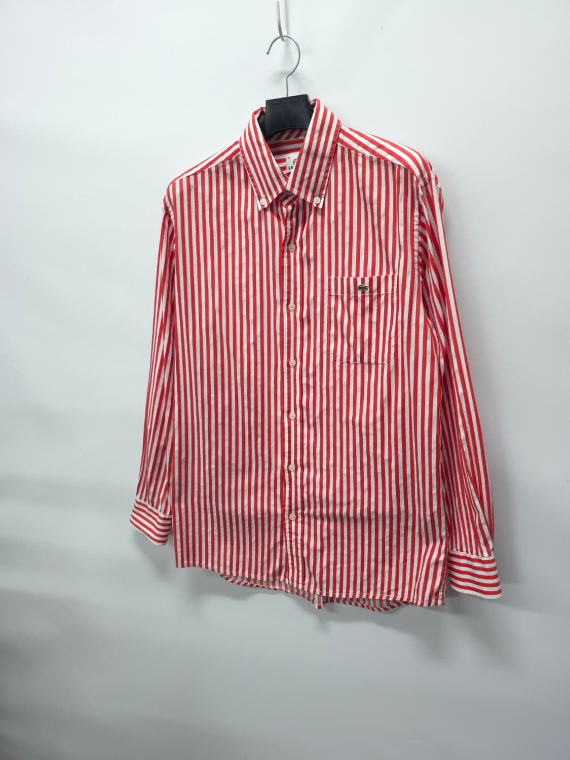 라코스테 남성 오렌지 스트라이프 버튼다운 셔츠(95~100) 상품이미지2