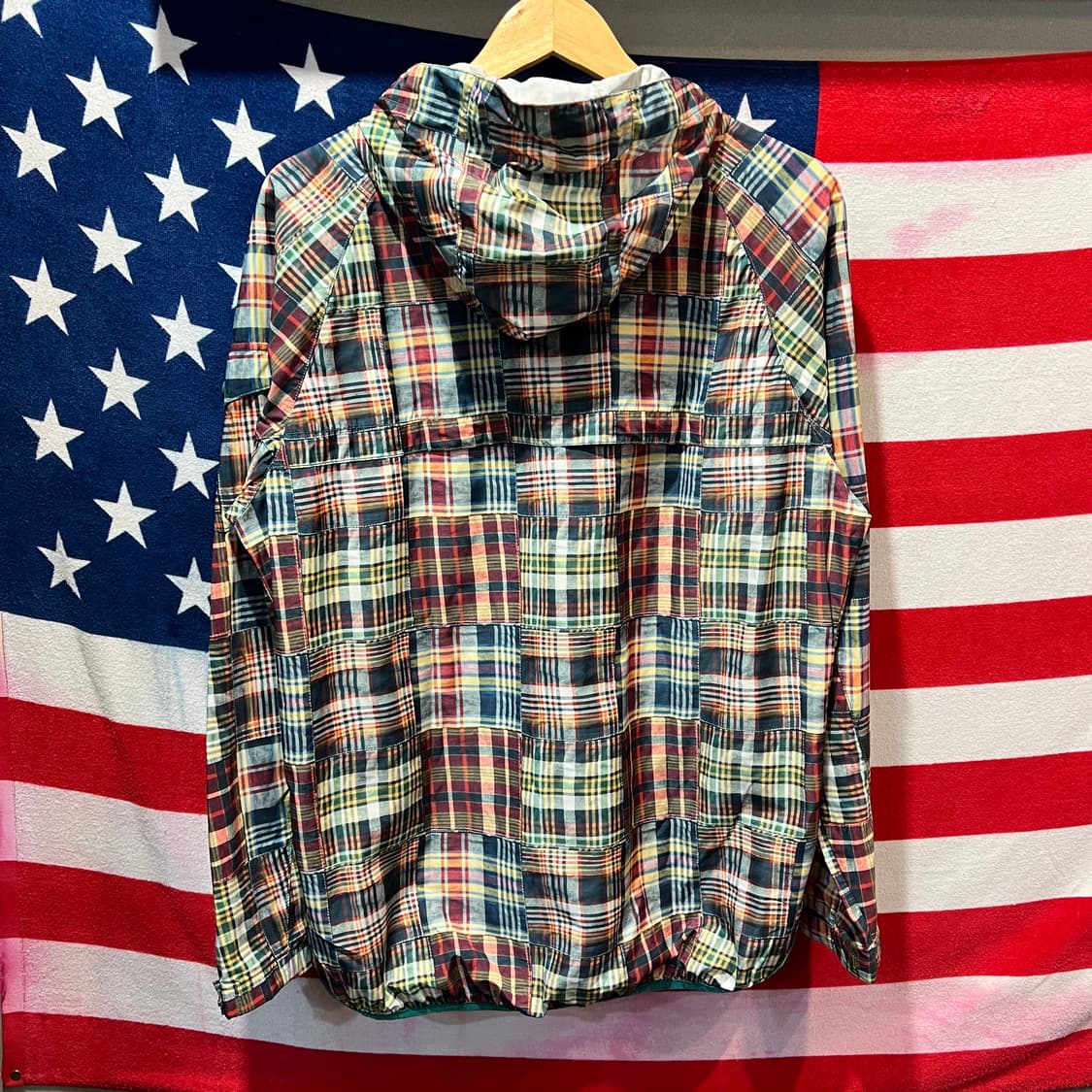 라푸마 체크 후드 바람막이 상품이미지2