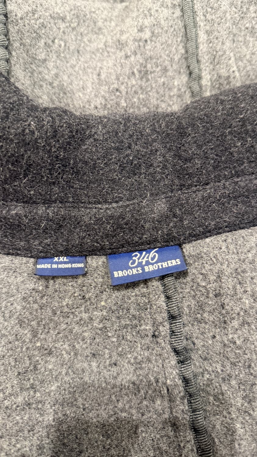 브룩스 브라더스 울 더플코트 떡볶이코트 차콜 XXL 상품이미지3