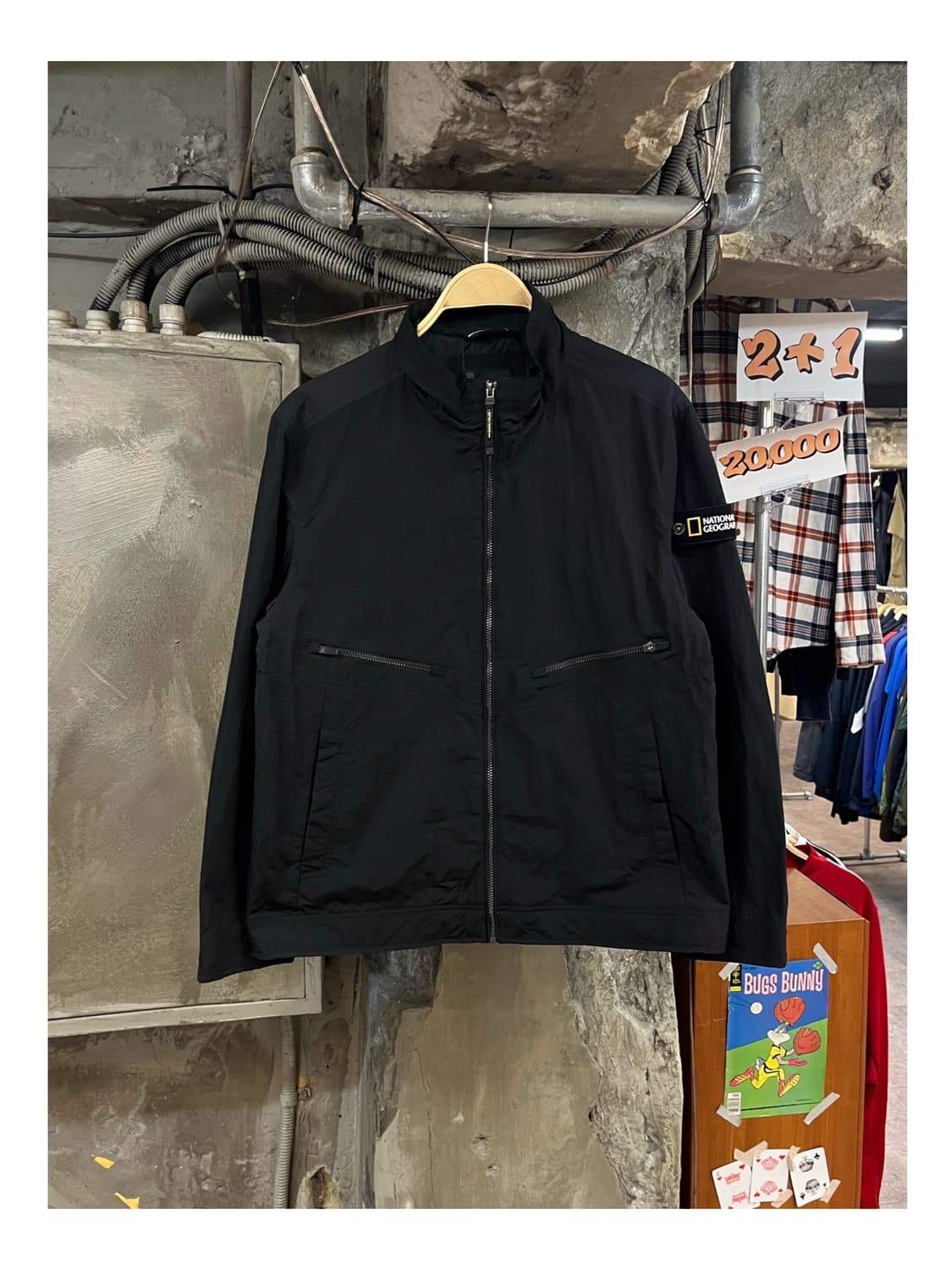 지오내셔널그래픽 바람막이 자켓 블랙 XL  #csz3427  상품이미지1