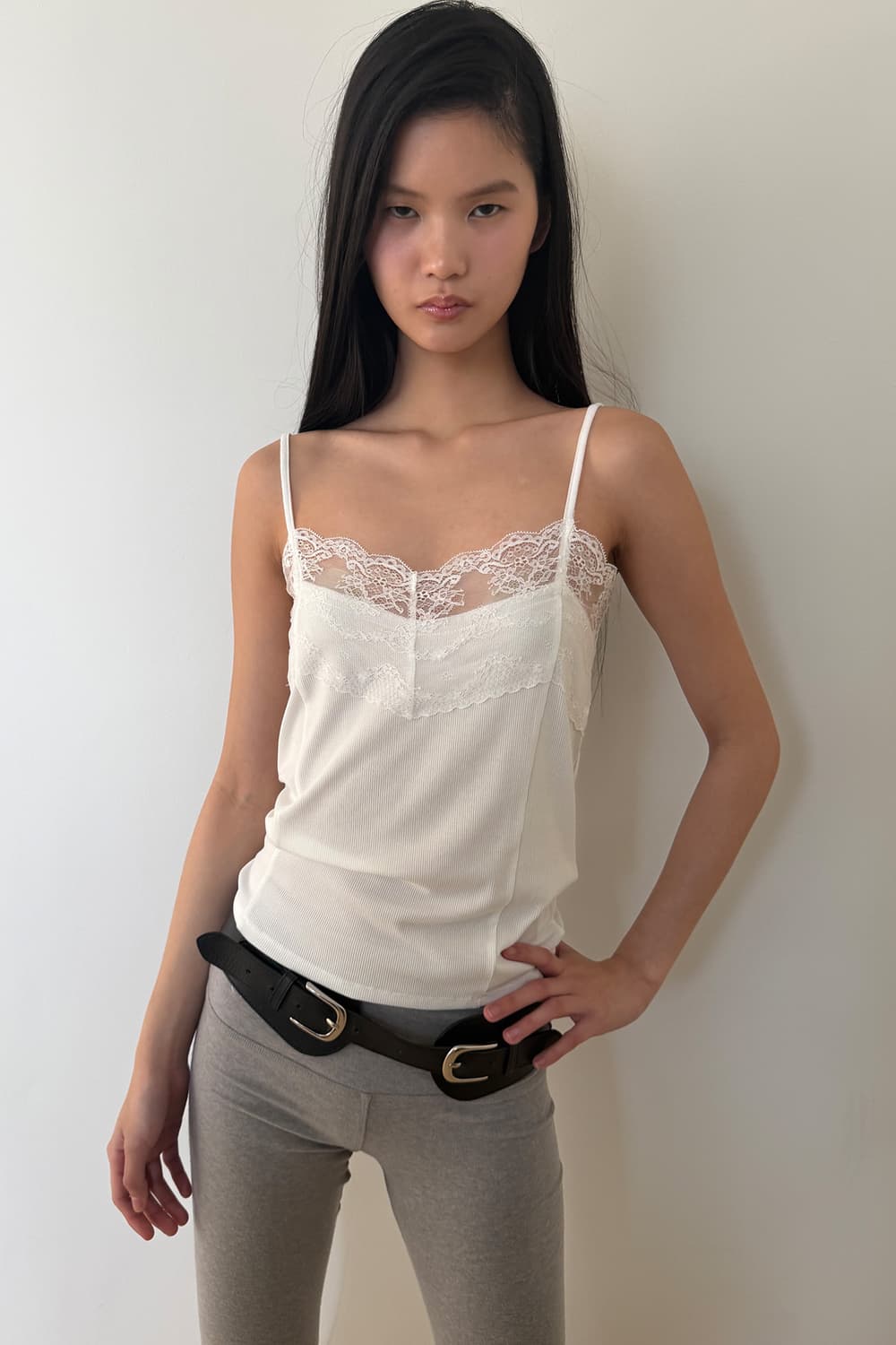 Lace Trim Sleeveless _ White 상품이미지2