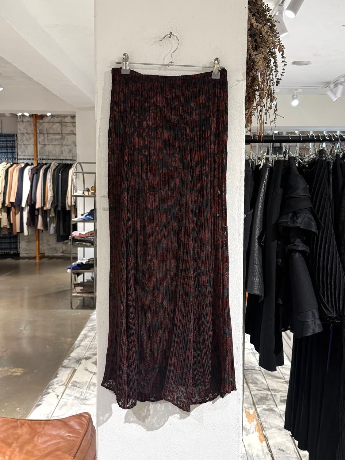 이세이미야케 화이트라벨 플라워 플리츠 하이넥 탑 스커트 셋업 상품이미지5