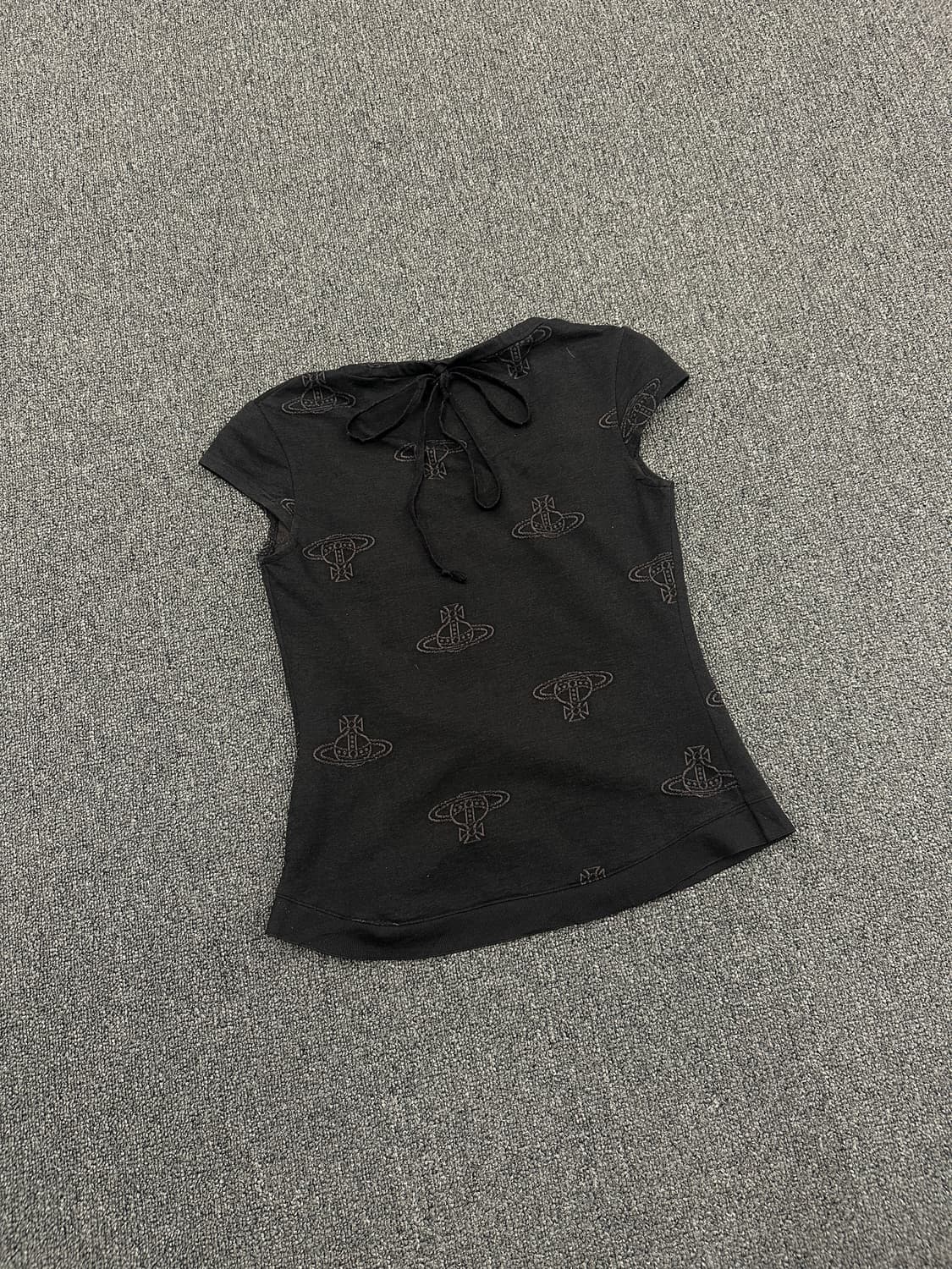 1 size)비비안 웨스트우드 로고 패턴 블라우스 반팔티셔츠 상품이미지2