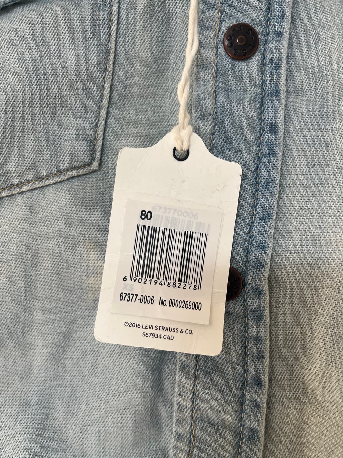 LVC 웨스턴 데님 셔츠 새제품(리바이스, RRL, LVC) 상품이미지7