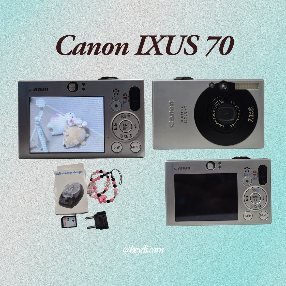 (강민경 아이브 리즈 은채) 캐논 ixus70블랙 상품이미지2